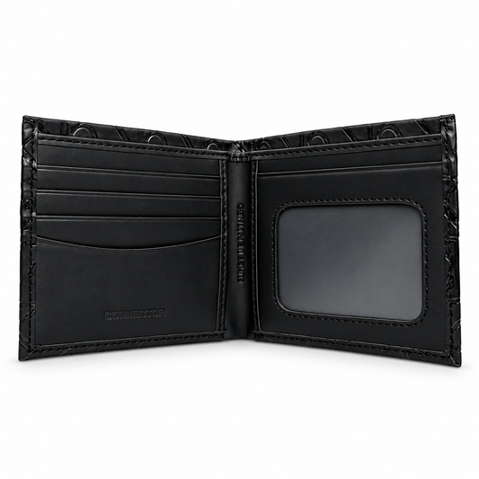 Geometric Bifold Wallet – Black