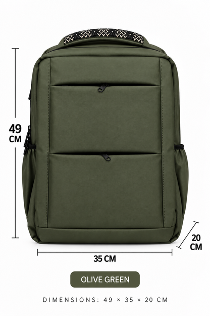 Multi-Use Laptop & Travel Backpack – Olive Green