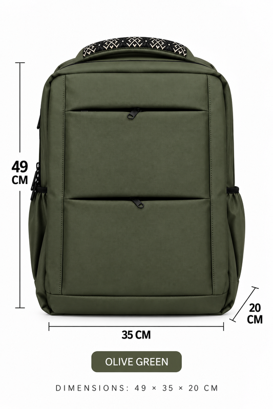 Multi-Use Laptop & Travel Backpack – Olive Green
