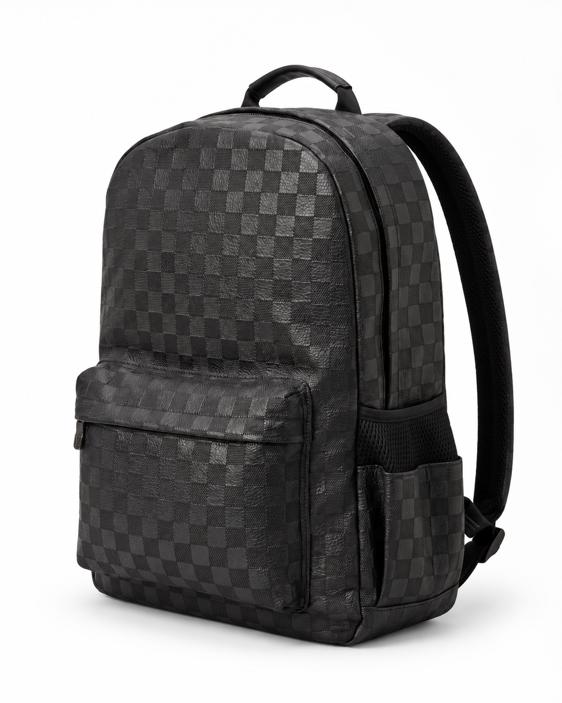 Checkered Backpack – Black